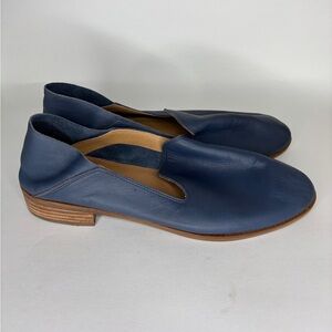Lucky Brand Flats Shoes Women Size 42 US 10M Blue Leather Slip Ons Comfort